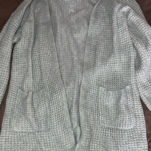American Eagle Outfitters Light Gray Cardigan
